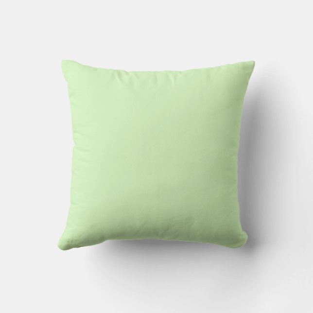 Pastel Green Tea Leaf Solid Colour Cushion (Back)