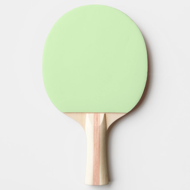 Pastel Green Tea Leaf Solid Colour Ping Pong Paddle (Front)