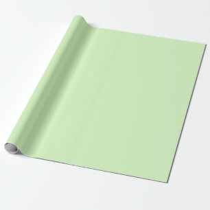 Pastel Green Tea Leaf Solid Colour Wrapping Paper