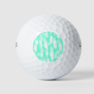 Pastel green white watercolor stripes abstract pat golf balls