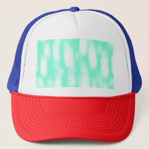 Pastel green white watercolor stripes abstract pat trucker hat