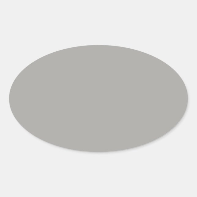 Pastel Grey Oval Sticker (Front)