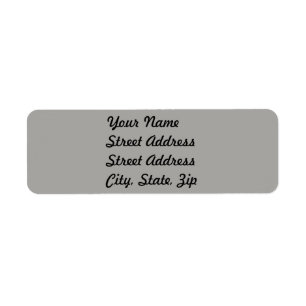Pastel Grey Return Address Sticker