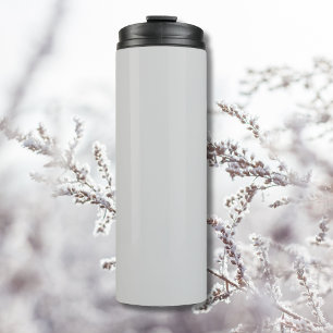 Pastel Grey Solid Colour   Classic Elegant Thermal Tumbler