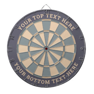 Pastel Greys Dartboard with Custom Text