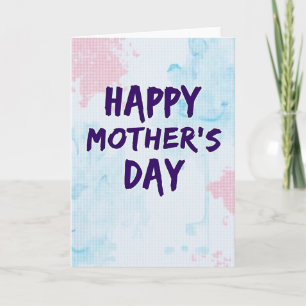 Pastel Grid Mothers Day Card