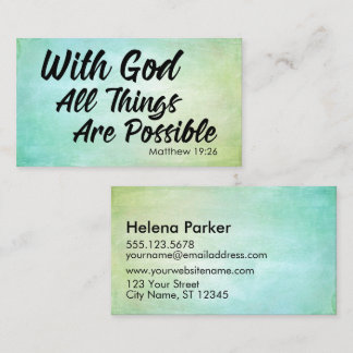 Pastel Grunge Matthew 19:26 Scripture Sharing Card