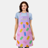 Pastel Gummy Bear Aesthetic Personalized Apron