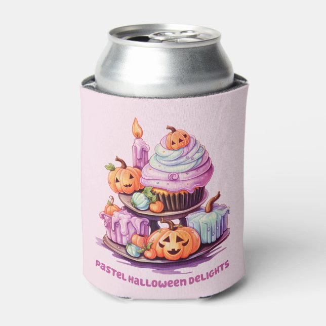 Pastel Halloween Delights – Enchanting Pastel Cake Can Cooler (Can Front)
