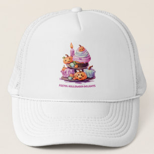 Pastel Halloween Delights – Enchanting Pastel Cake Trucker Hat
