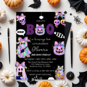 Pastel Halloween Girl Birthday Invitation, Spooky  Invitation