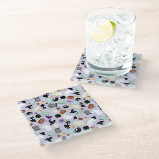 Pastel Halloween Glass Coaster