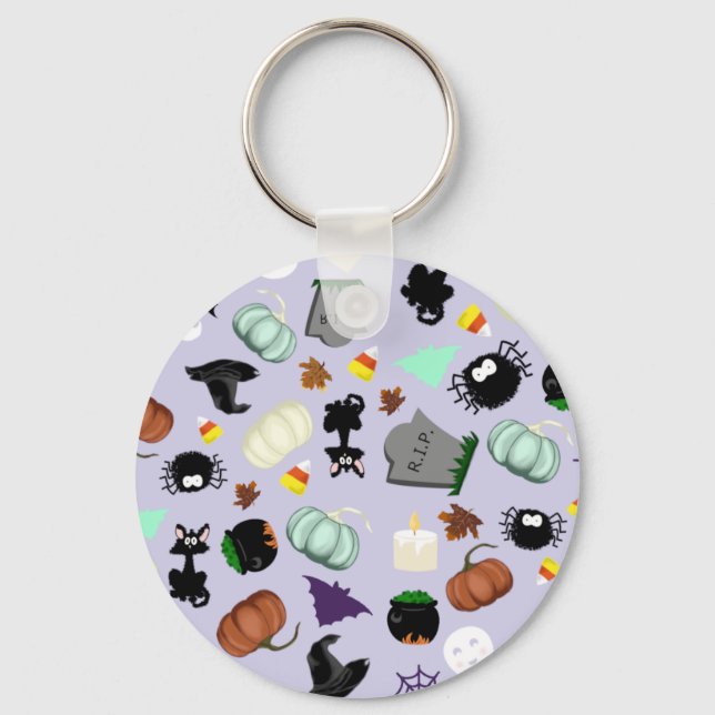 Pastel Halloween Key Ring (Front)