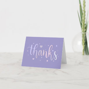 Pastel Hand-Lettered Folded Thank You Card