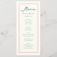 Pastel Handwriting Pinky Green Retro Wedding