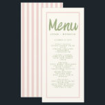 Pastel Handwriting Typography Retro Wedding Menu<br><div class="desc">, .</div>