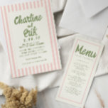 Pastel Handwriting Typography Retro Wedding Menu<br><div class="desc">, .</div>