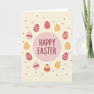 Pastel Happy Easter Faux Gold Foil Card