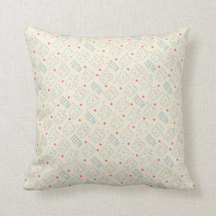 Pastel Happy Teeth Pattern Cushion