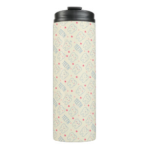 Pastel Happy Teeth Pattern Thermal Tumbler