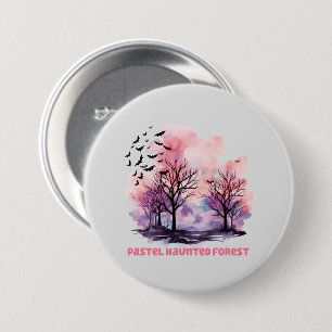 Pastel Haunted Forest – Spooky-Cute Pastel Purple 7.5 Cm Round Badge