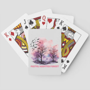 Pastel Haunted Forest – Spooky-Cute Pastel Purple Playing Cards