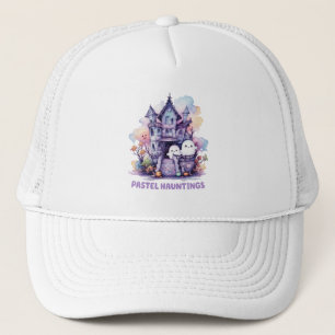 Pastel Hauntings – Cute Pastel Purple House Trucker Hat