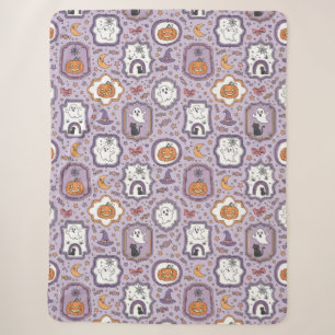 Pastel Haunts & Whimsical Spirits Sherpa Blanket