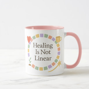 Pastel Healing Spiral Mug Inspirational Ceramic