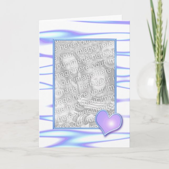 Pastel Heart Design (photo frame) Card (Front)