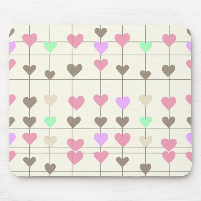 Pastel heart Mousepad (Front)