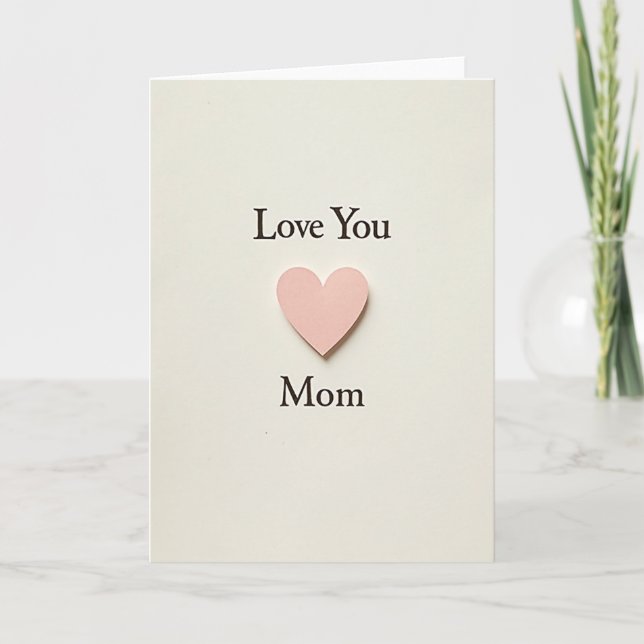 Pastel Heart Mum Card (Front)