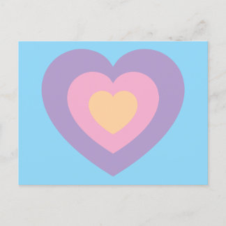 pastel heart postcard