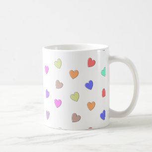 Pastel Heart Shape Pattern Coffee Mug