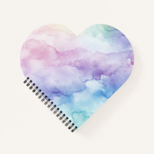 Pastel Heart Shaped Notebook