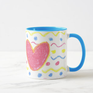 Pastel Heart with waves Mug