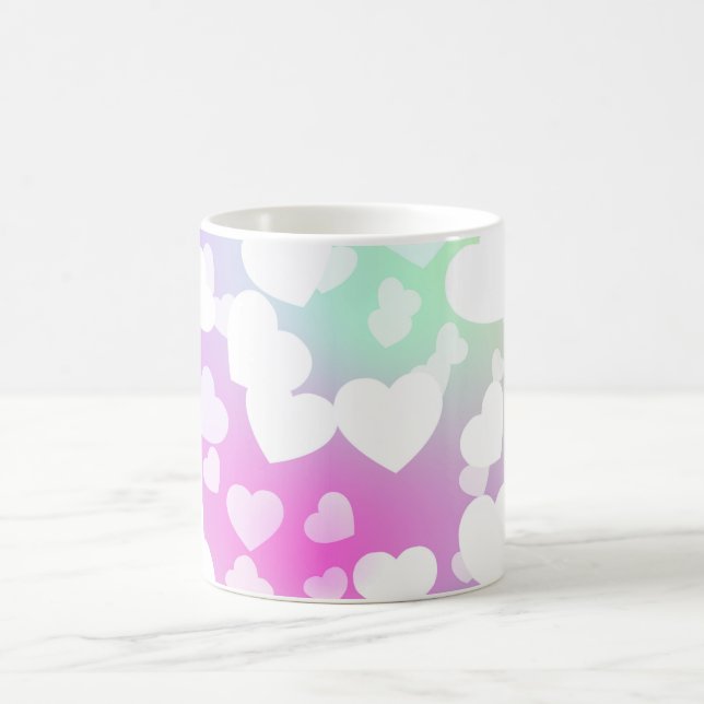 Pastel hearts coffee & tea mug (Center)