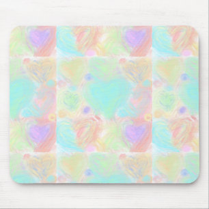 Pastel Hearts Mouse Pad