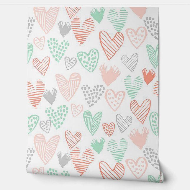 Pastel Hearts Wallpaper (Unrolling)