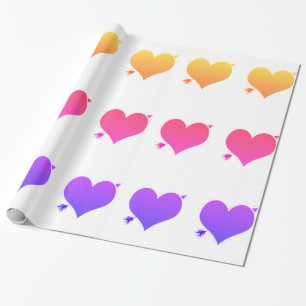 Pastel Hearts Wrapping Paper