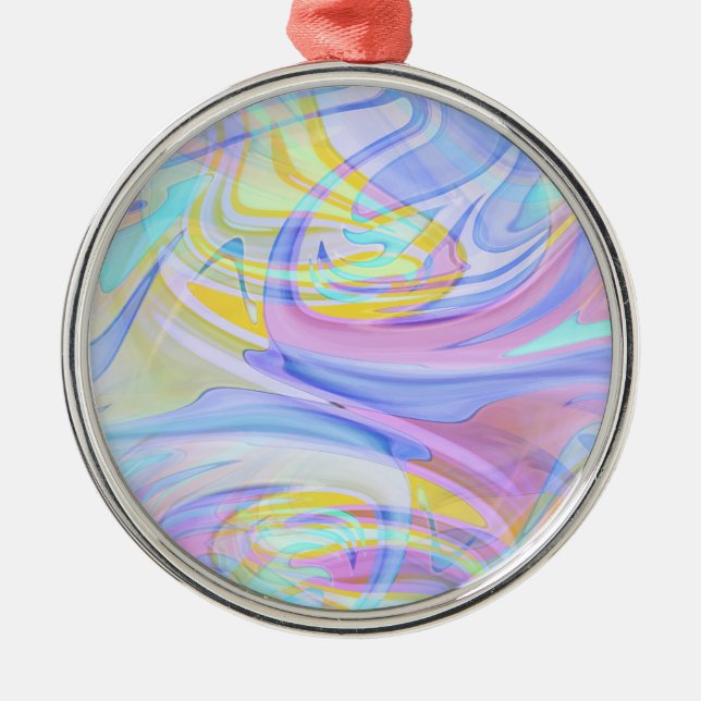 pastel hologram metal tree decoration (Front)