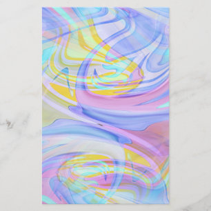 pastel hologram stationery