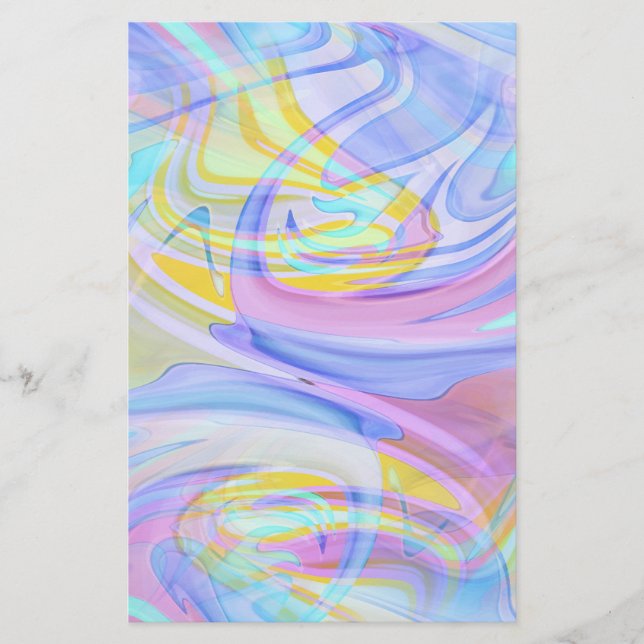 pastel hologram stationery (Front)
