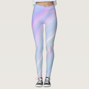 Pastel Holographic Gradient Iridescent Leggings