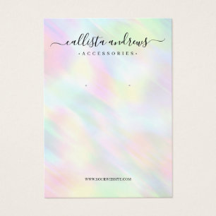Pastel Holographic Rainbow Earring Display Card