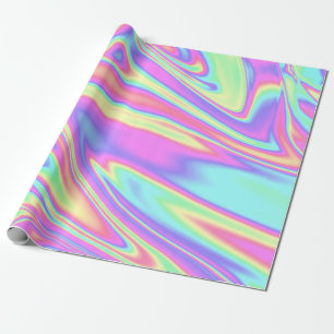 Pastel Holographic Wrapping Paper