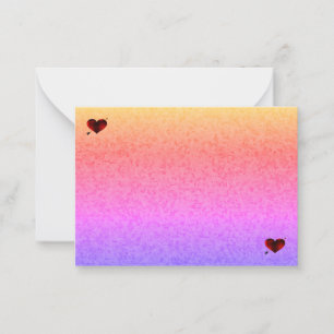 Pastel Honeycomb and Hearts Note Cards