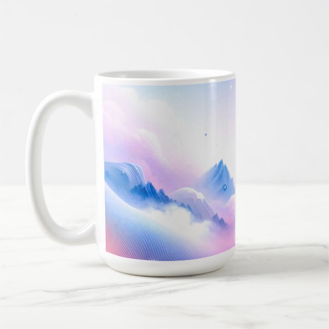 Pastel Horizons: Where Clouds Meet Dreams Coffee Mug (Left)
