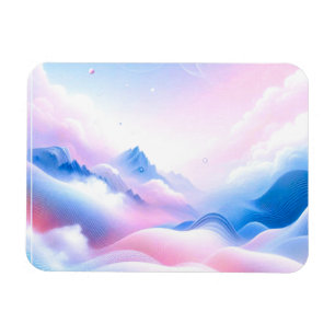 Pastel Horizons: Where Clouds Meet Dreams Magnet