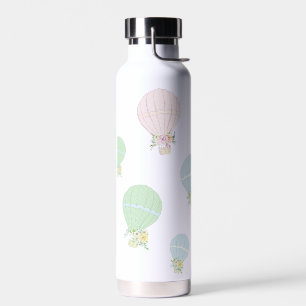 Pastel hot air balloon water bottle